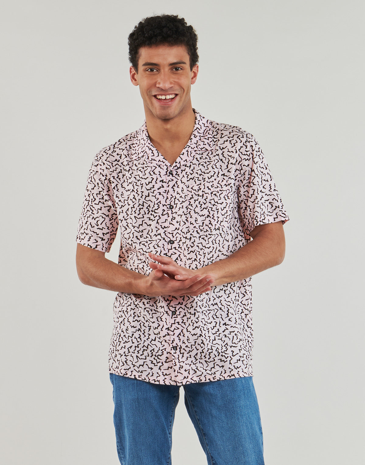 Camicia a maniche corte Uomo Volcom  ASPHALT BEACH SS  Beige