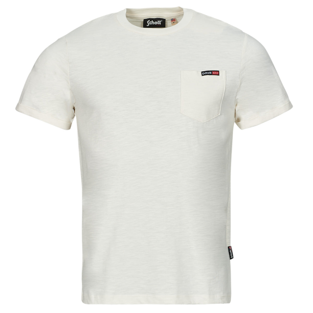 T-shirt Uomo Schott  TS KEA 1  Bianco