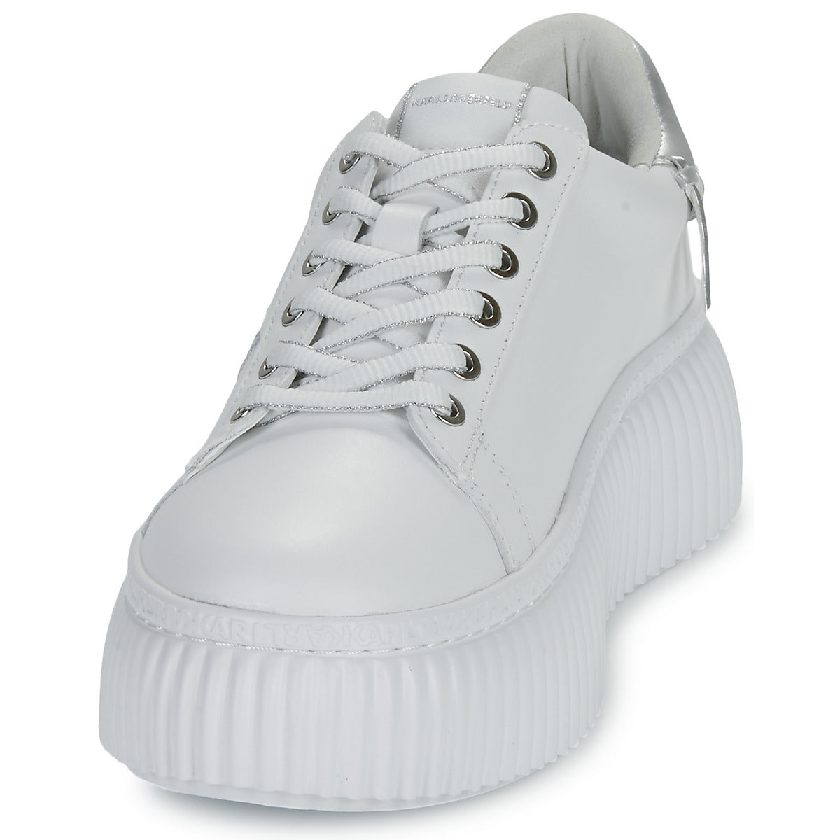 Sneakers basse Donna Karl Lagerfeld  KREEPER LO Whipstitch Lo Lace  Bianco