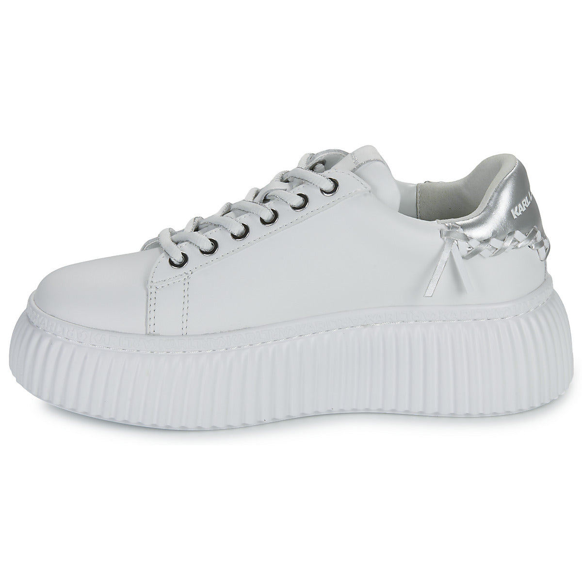 Sneakers basse Donna Karl Lagerfeld  KREEPER LO Whipstitch Lo Lace  Bianco