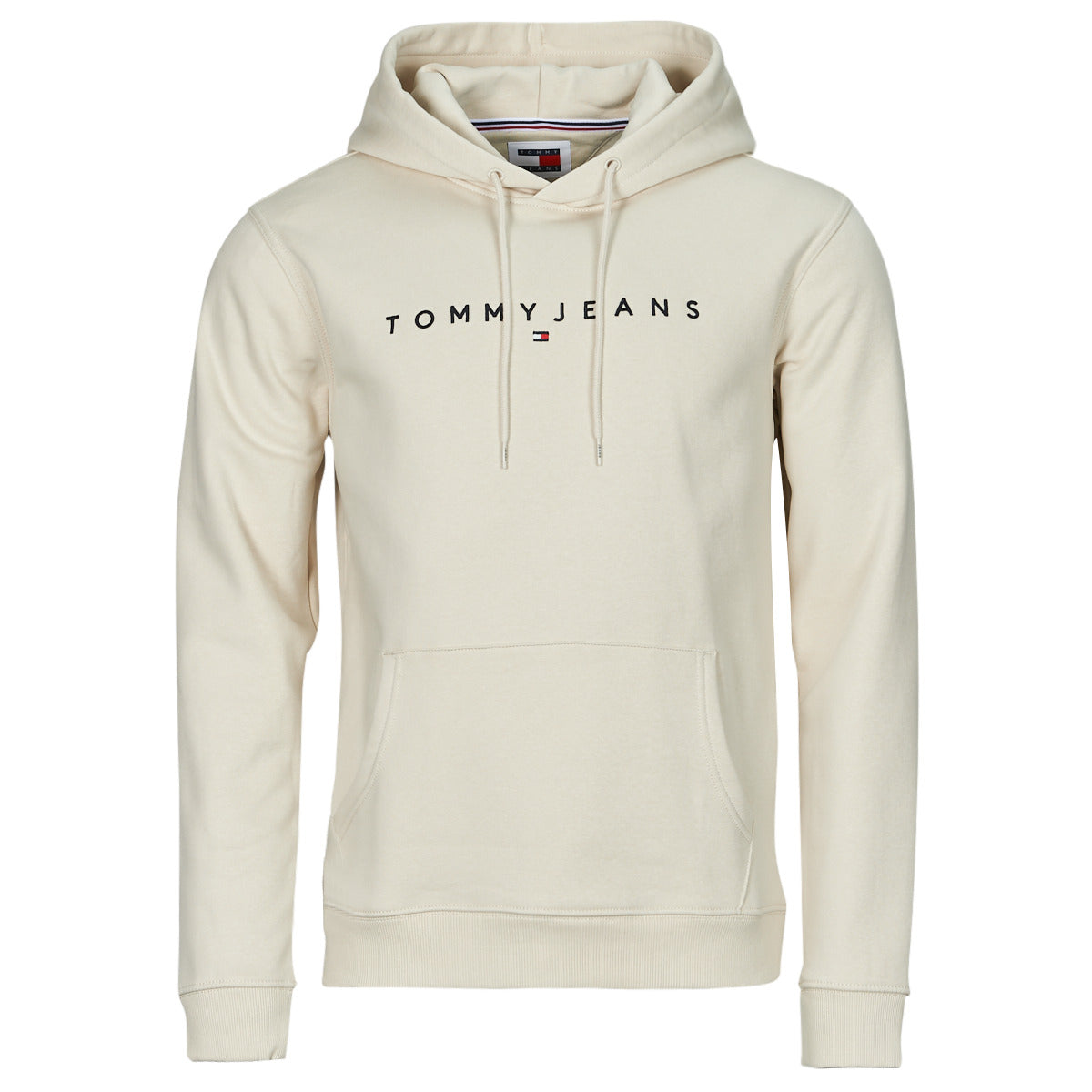 Felpa Uomo Tommy Jeans  TJM REG LINEAR LOGO HOODIE EXT  Beige