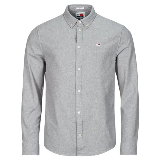 Camicia a maniche lunghe Uomo Tommy Jeans  TJM REG BRUSHED GRINDLE SHIRT  Grigio