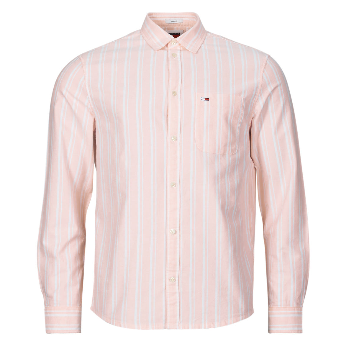 Camicia a maniche lunghe Uomo Tommy Jeans  TJM REG OXFORD STRIPESHIRT  Rosa