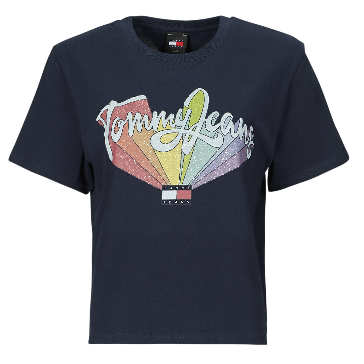 T-shirt Donna Tommy Jeans  TJW BXY RAINBOW FLAG TEE  Marine