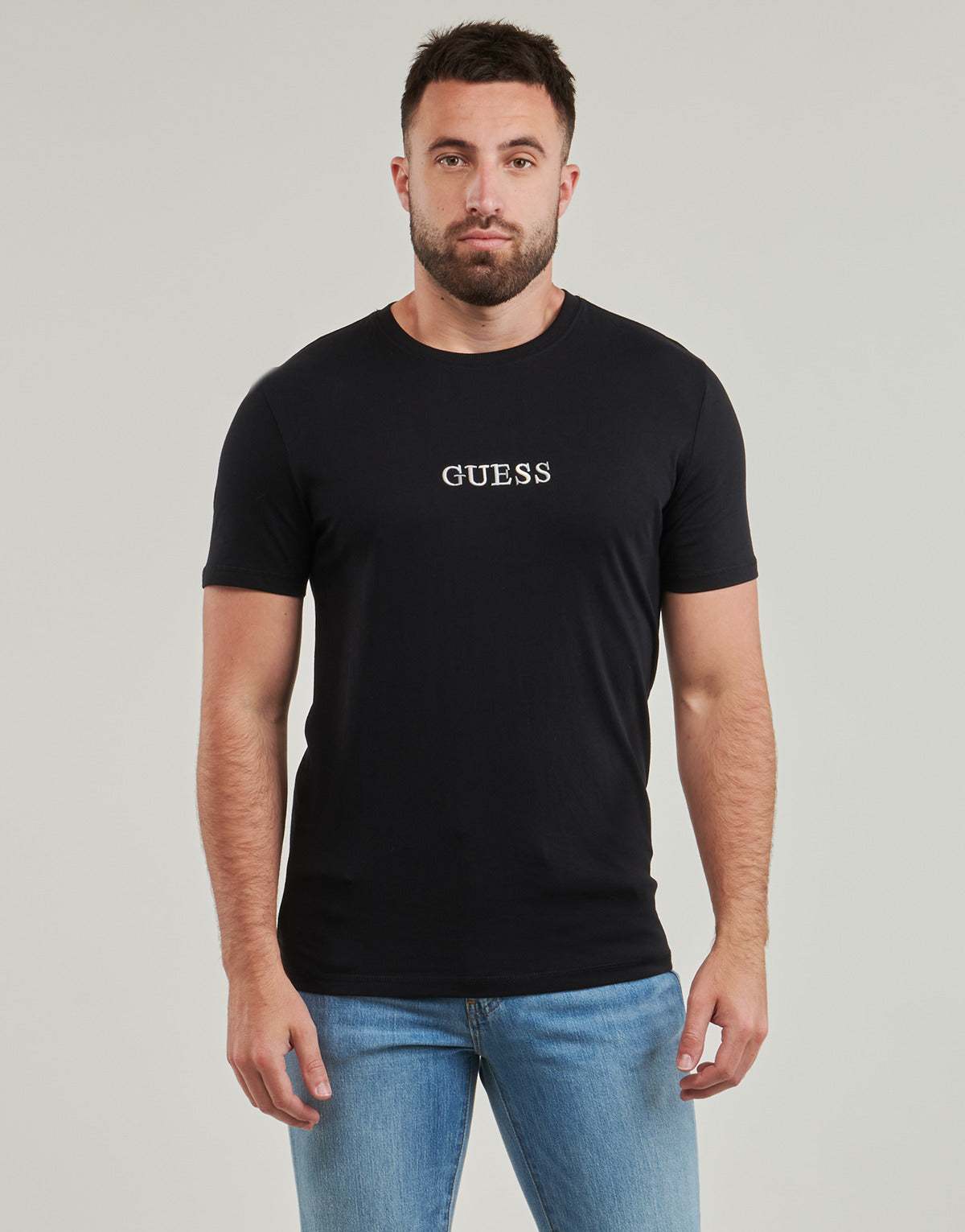 T-shirt Uomo Guess  GUESS MULTICOLORE  Nero