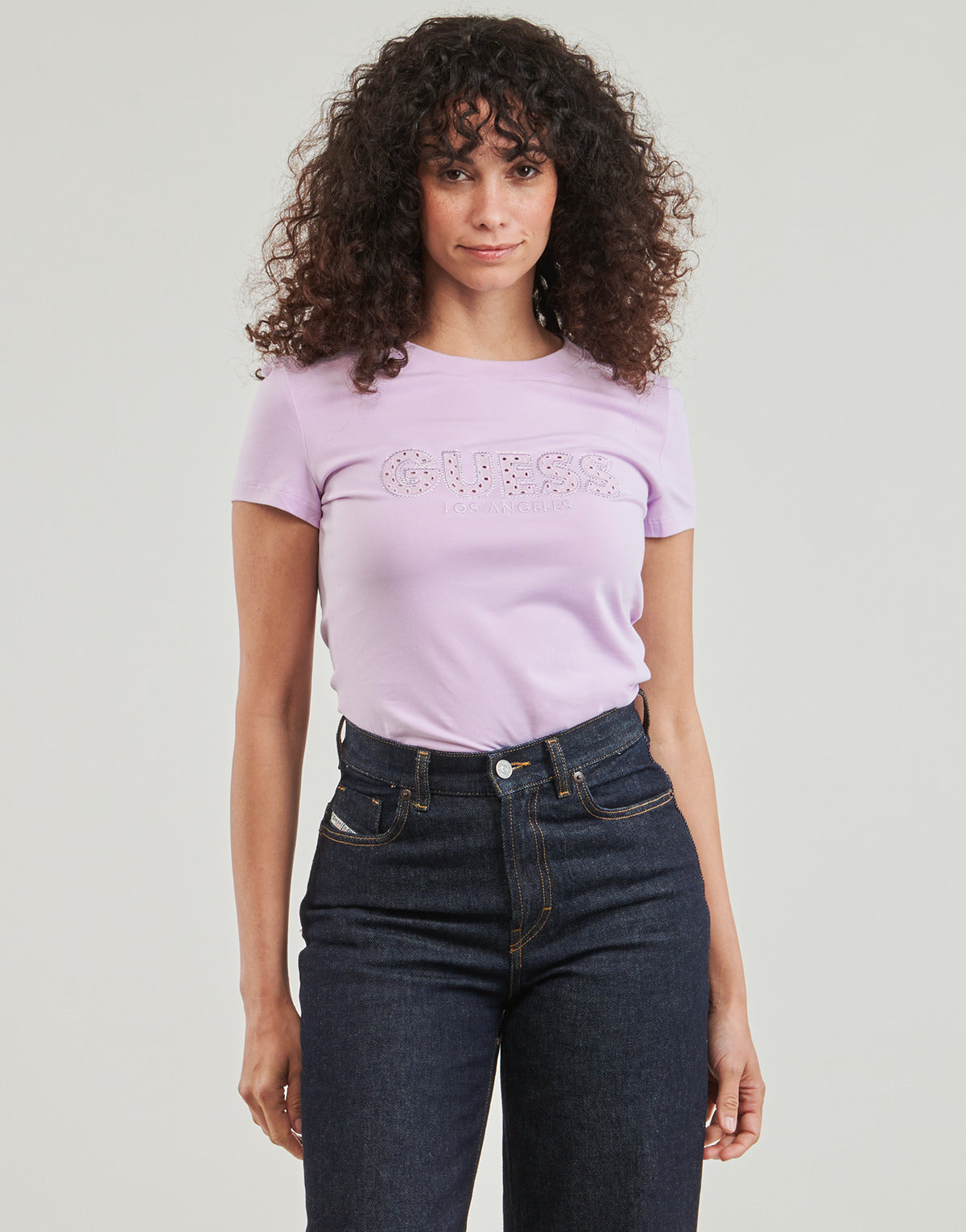 T-shirt Donna Guess  SANGALLO TEE  Viola