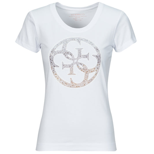 T-shirt Donna Guess  4G LOGO  Bianco