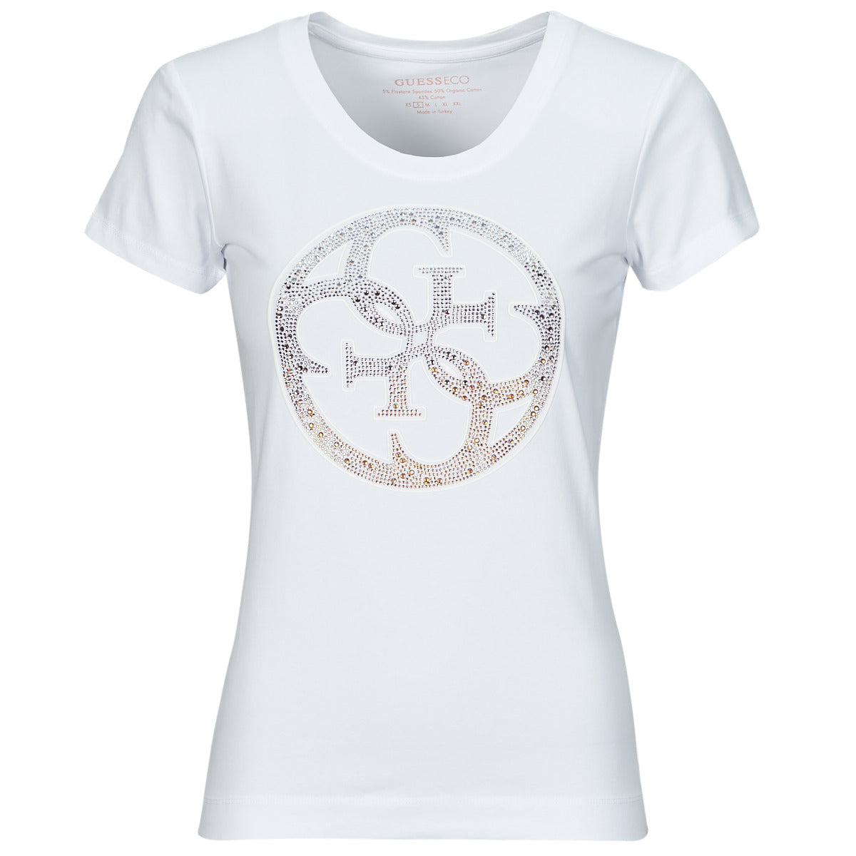 T-shirt Donna Guess  4G LOGO  Bianco