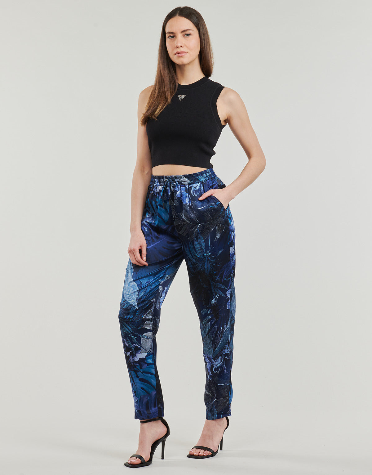 Pantalone Donna Guess  VIOLA JOGGER  Multicolore