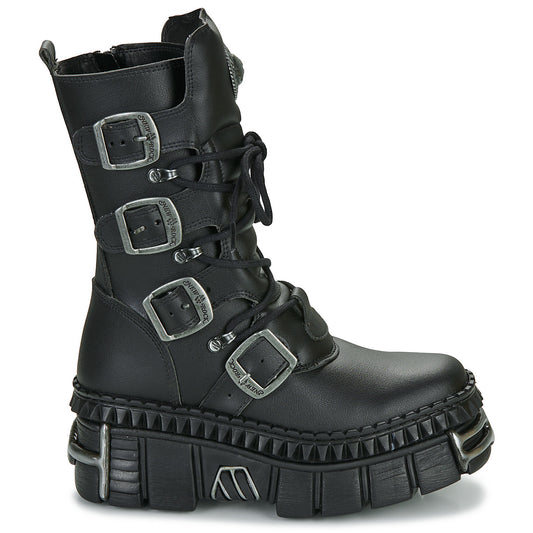 Stivaletti Uomo New Rock  WALL 1473 VEGAN  Nero