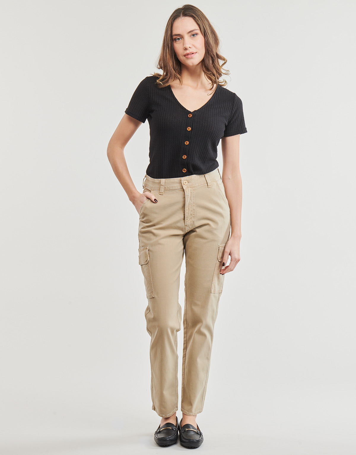 Pantalone Cargo Donna Le Temps des Cerises  CASTELLAS  Beige