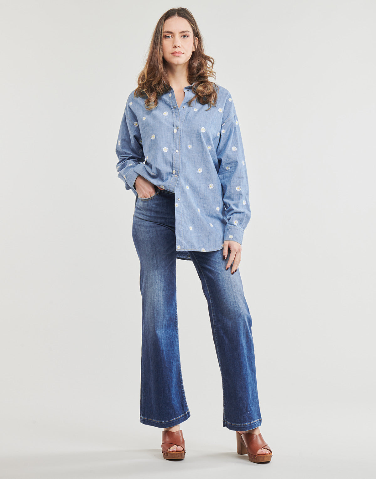 Jeans Flare Donna Le Temps des Cerises  BARCY  Blu