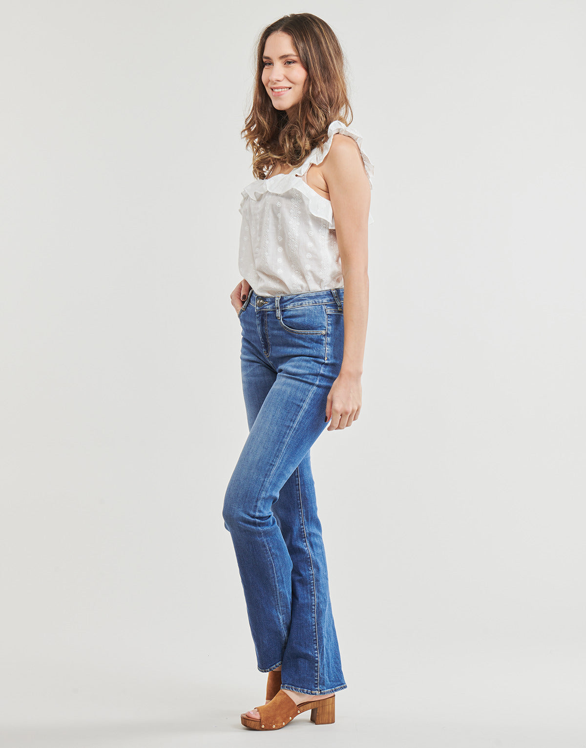 Jeans Flare Donna Le Temps des Cerises  POWERB  Blu