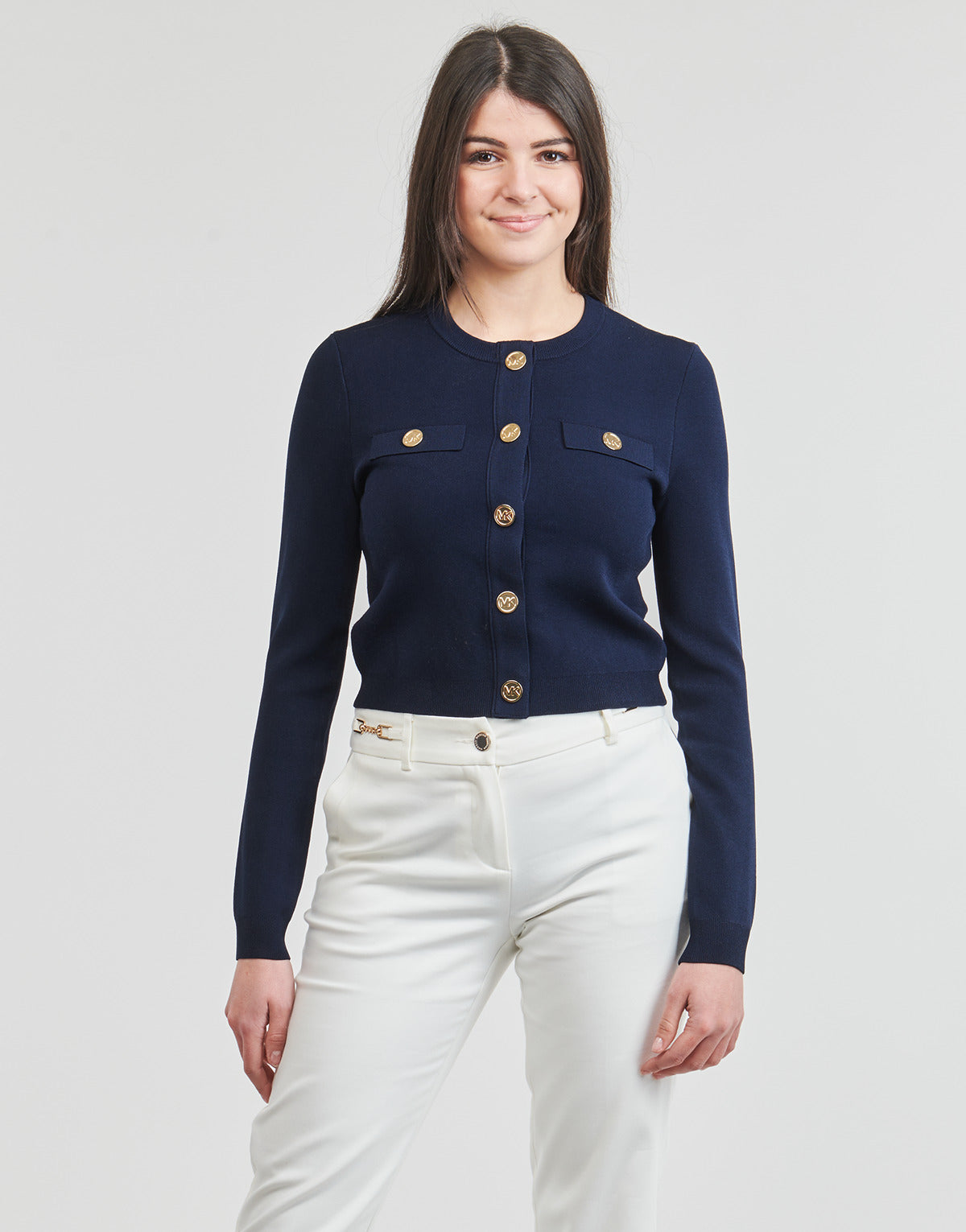 Maglione Donna MICHAEL Michael Kors  ECO SNAP CROP JKT  Marine