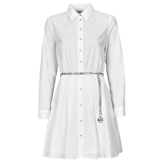 Abito corto Donna MICHAEL Michael Kors  COTTON MINI DRESS  Bianco