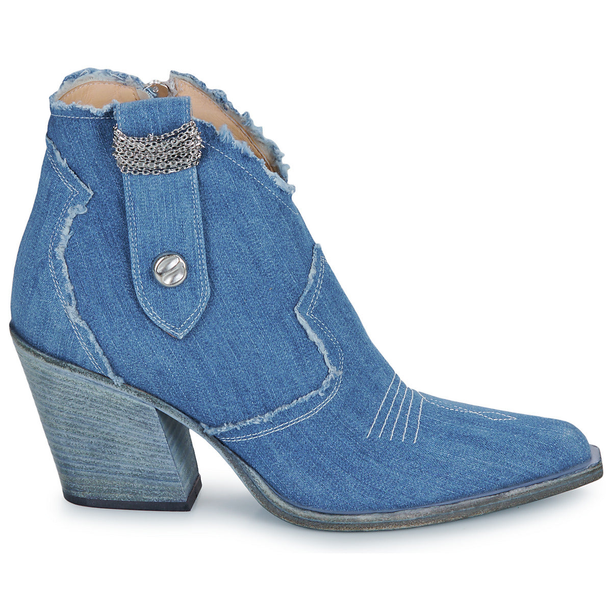 Stivaletti Donna Fru.it  8575-944-CUOIO-GREZZO-JEANS-LAVATO  Blu