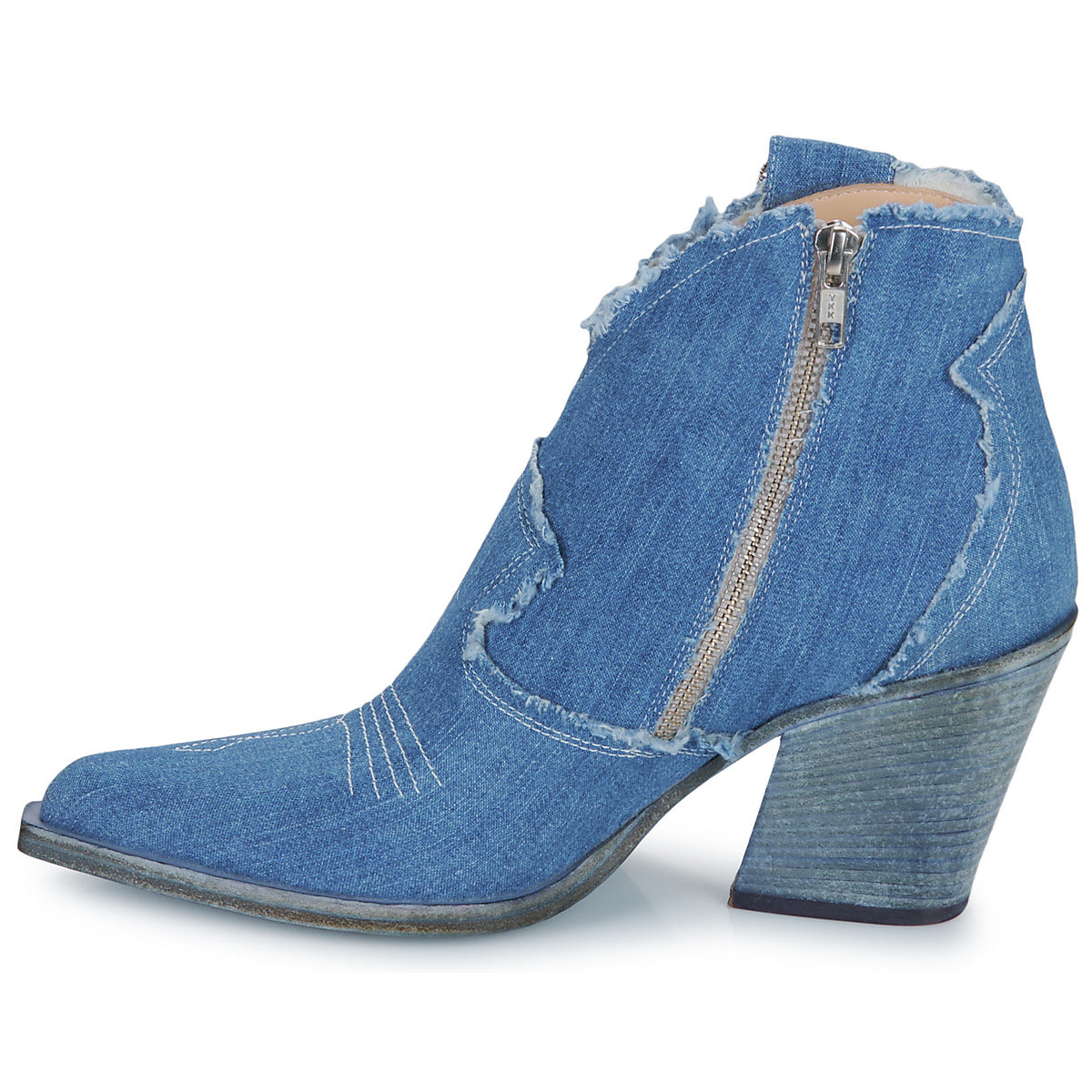 Stivaletti Donna Fru.it  8575-944-CUOIO-GREZZO-JEANS-LAVATO  Blu