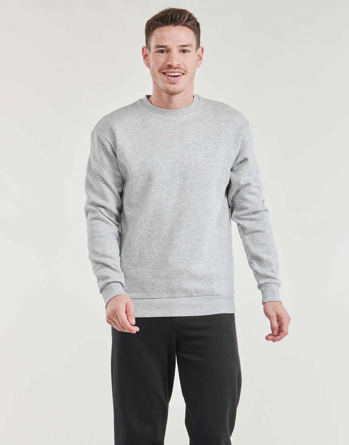 Felpa Uomo Jack & Jones  JJEBRADLEY SWEAT CREW  Grigio