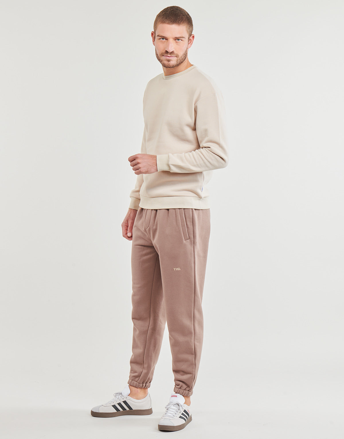 Felpa Uomo Jack & Jones  JJEBRADLEY SWEAT CREW  Beige