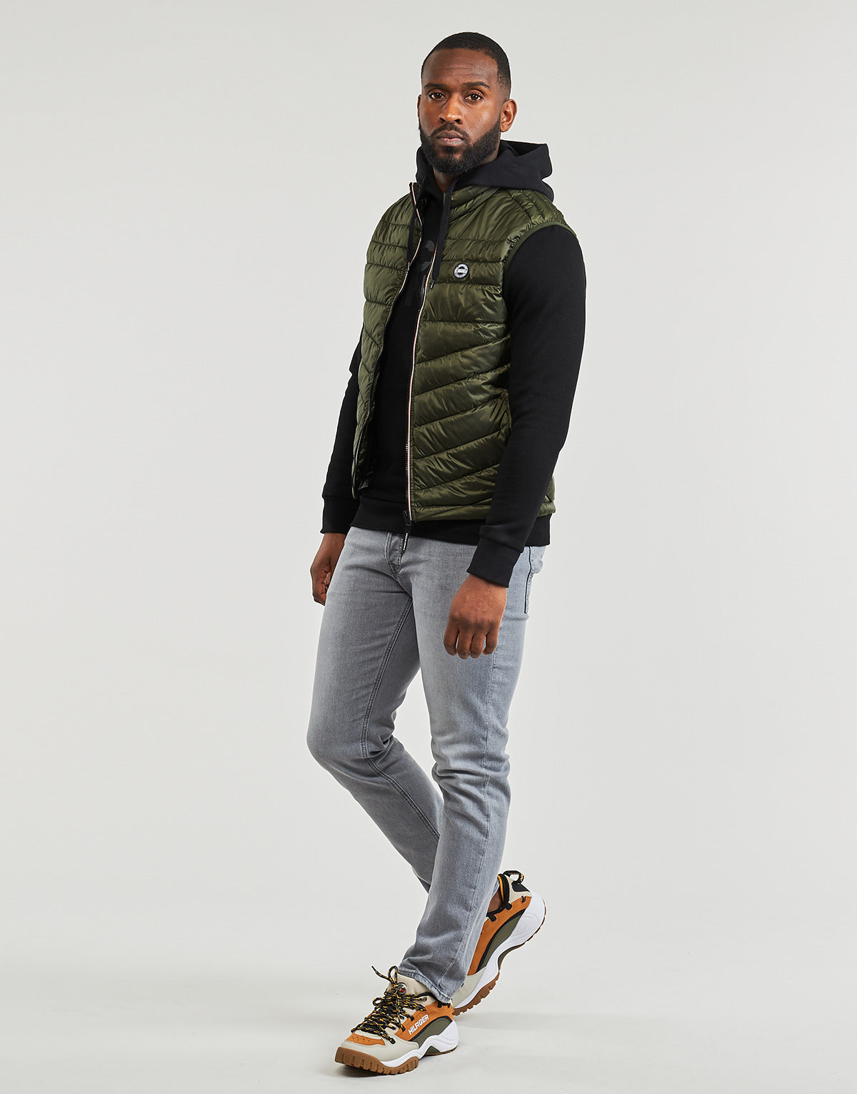 Piumino Uomo Jack & Jones  JJEHERO BODYWARMER COLLAR  Kaki