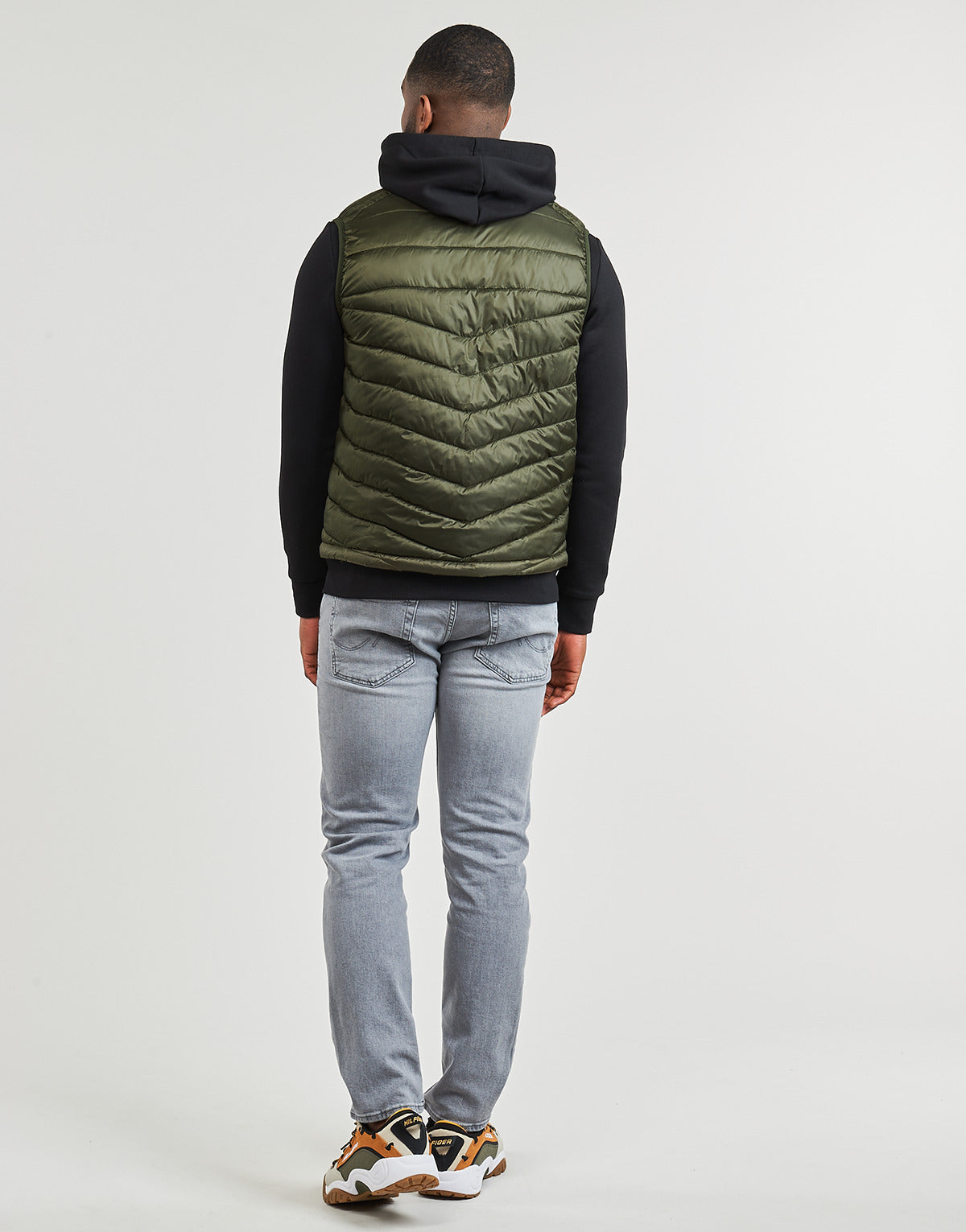 Piumino Uomo Jack & Jones  JJEHERO BODYWARMER COLLAR  Kaki