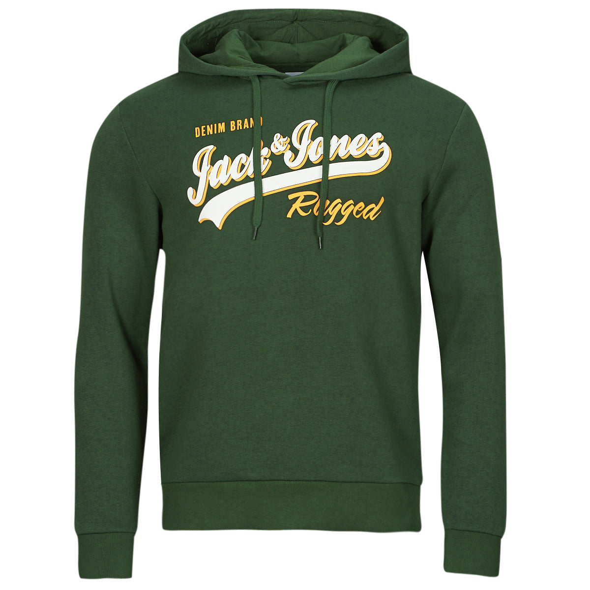 Felpa Uomo Jack & Jones  JJELOGO SWEAT HOOD 2 COL 23/24  Verde