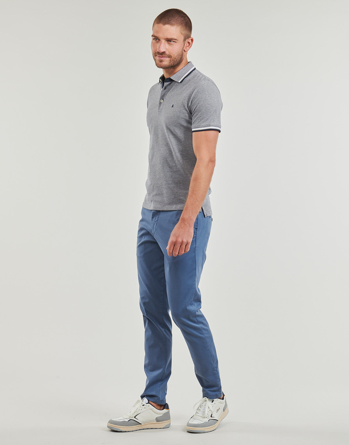 Polo Uomo Jack & Jones JJEPAULOS POLO SS Blu