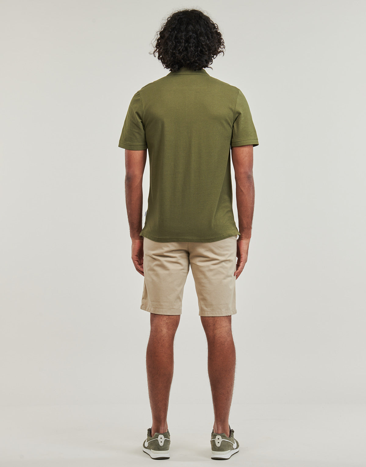 Polo Uomo Jack & Jones JJEBASIC POLO SS Kaki