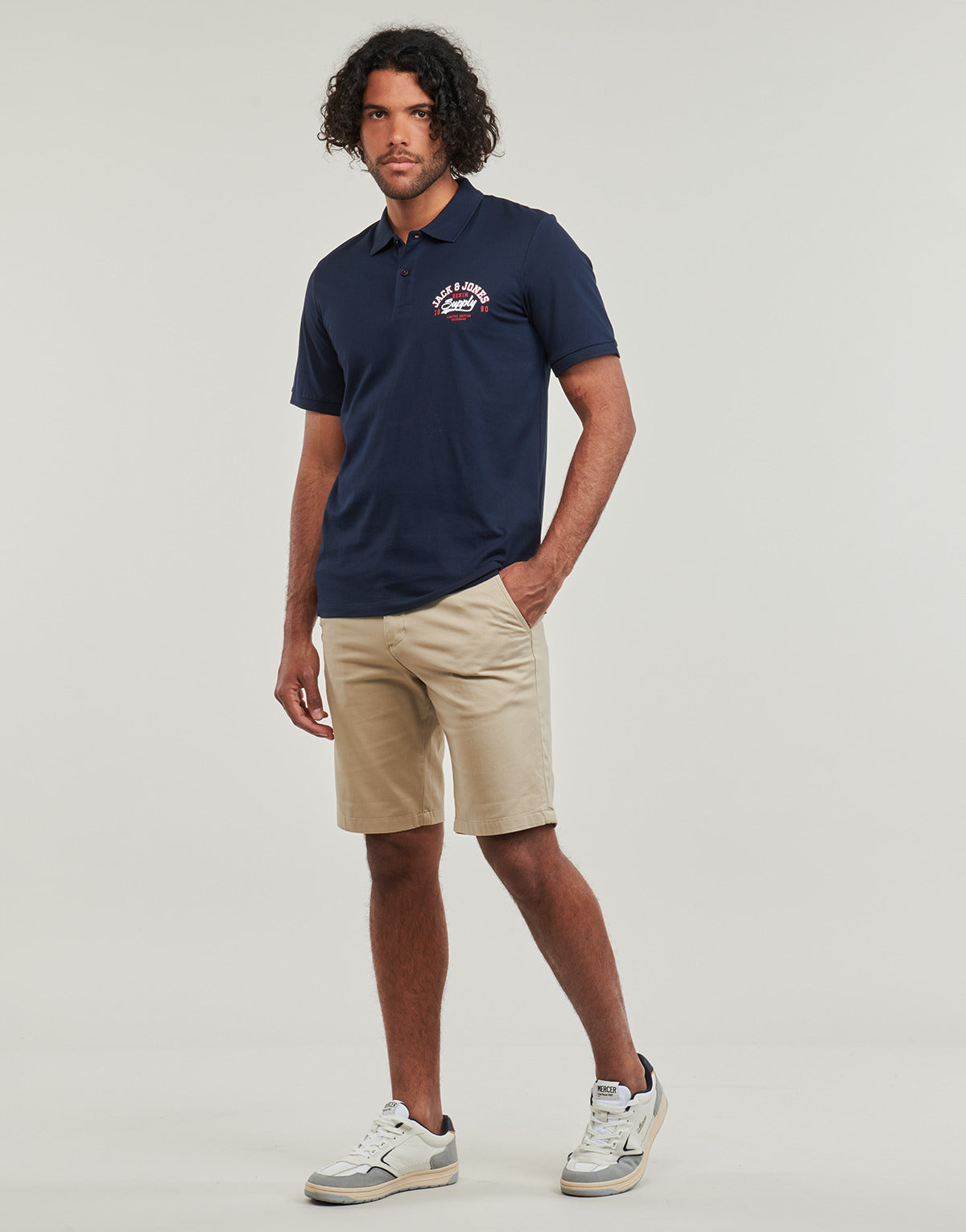 Polo Uomo Jack & Jones JJELOGO POLO SS 2 COL SS24 SN Marine