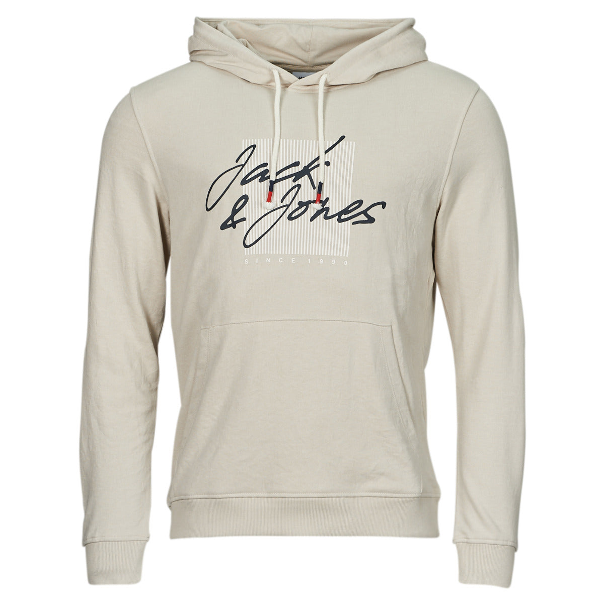 Felpa Uomo Jack & Jones  JJZURI SWEAT HOOD  Beige