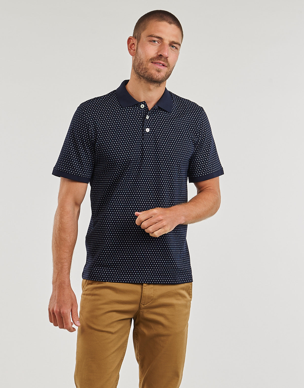 Polo Uomo Jack & Jones  JJLUIS AOP POLO SS  Marine