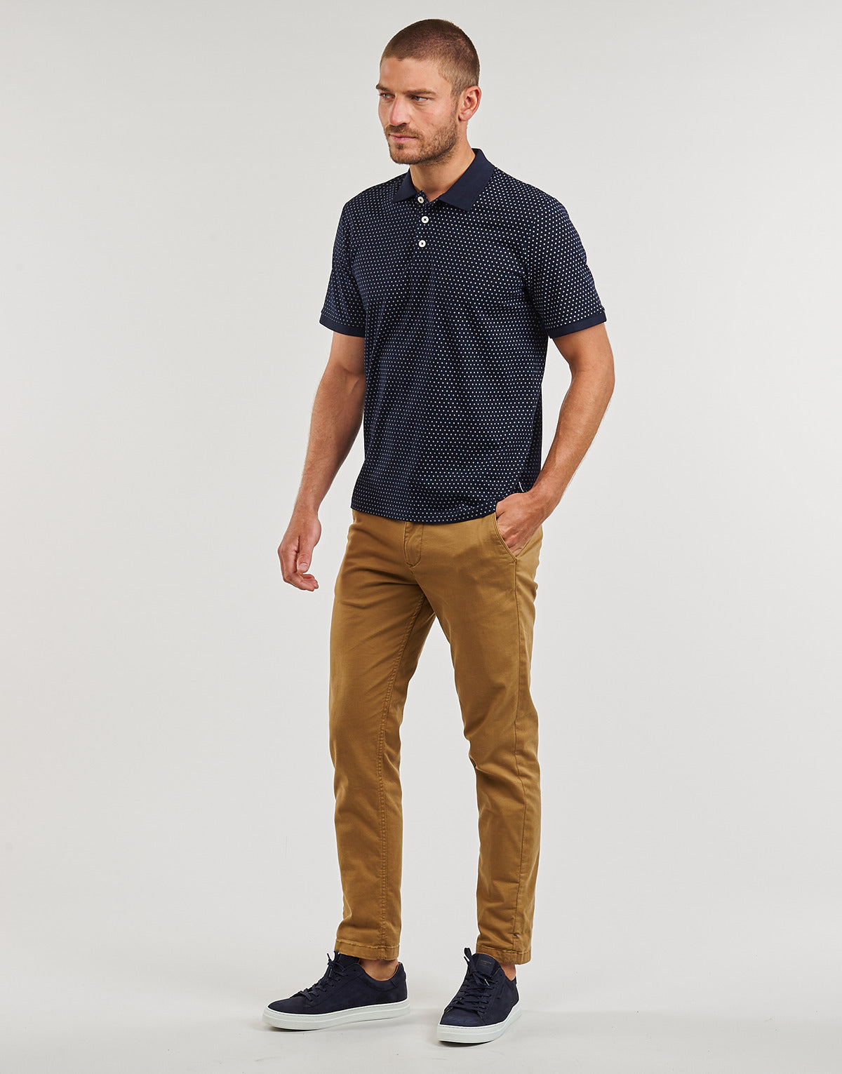 Polo Uomo Jack & Jones  JJLUIS AOP POLO SS  Marine