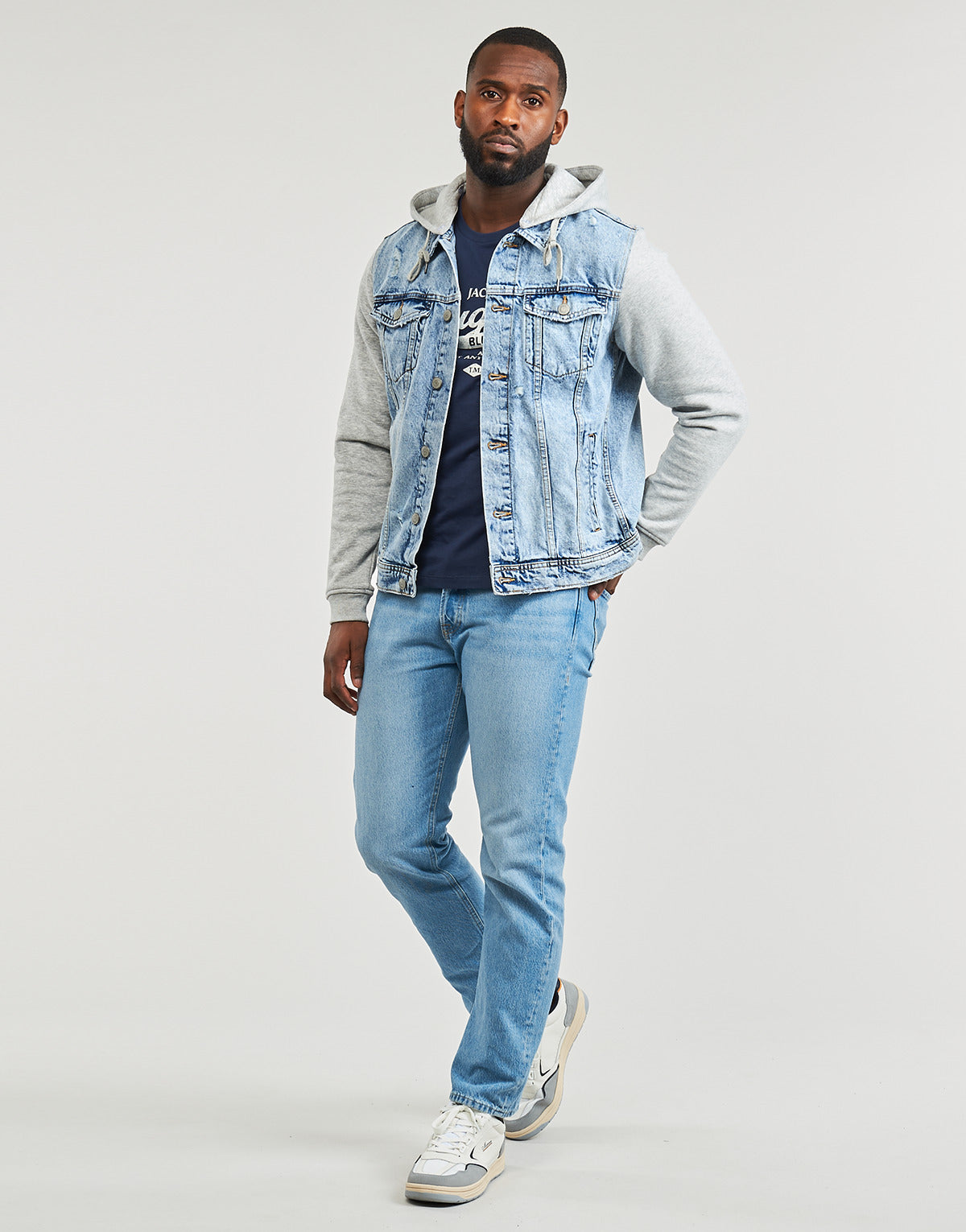 Giacca in jeans Uomo Jack & Jones  JJIJEAN JJJACKET W. SWEAT WI 067  Blu