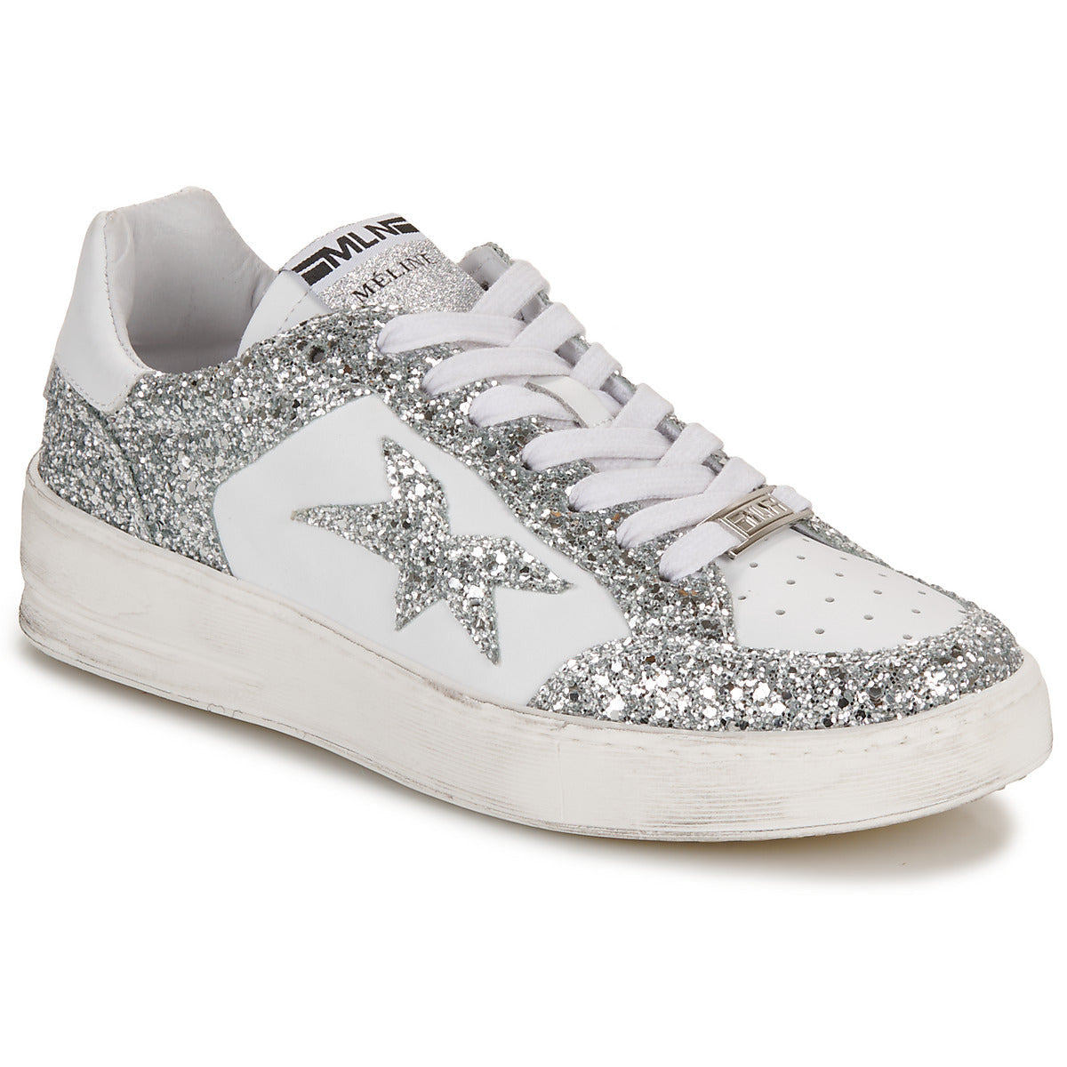 Sneakers basse Donna Meline PAD571-P9524 Argento
