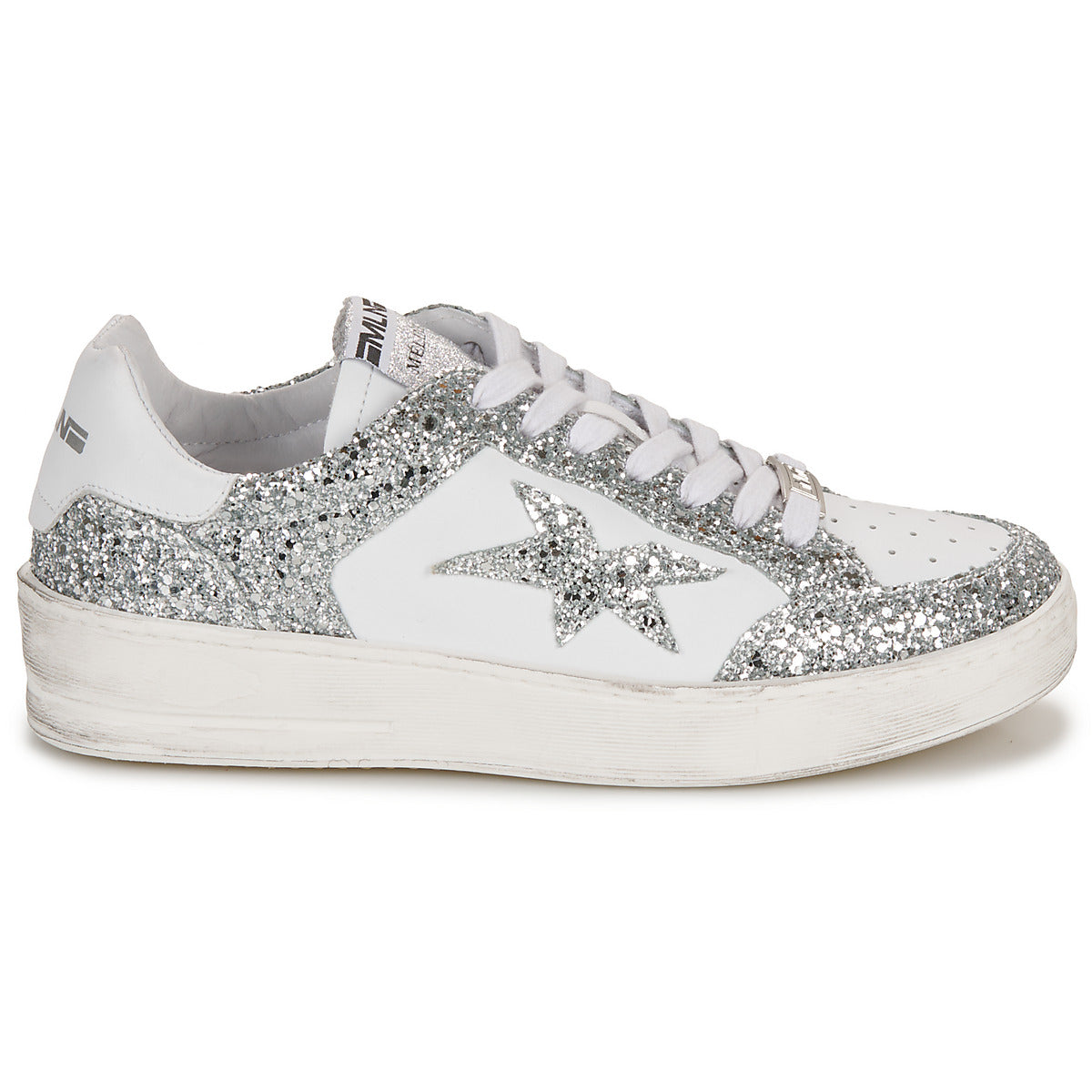 Sneakers basse Donna Meline PAD571-P9524 Argento