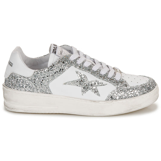 Sneakers basse Donna Meline PAD571-P9524 Argento
