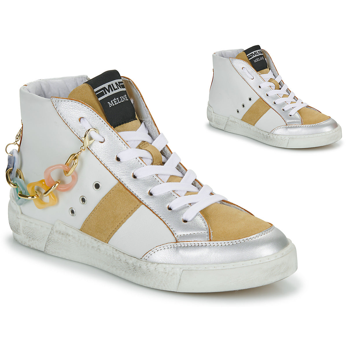 Sneakers alte Donna Meline NKC1151-CAT1-P9109 Bianco