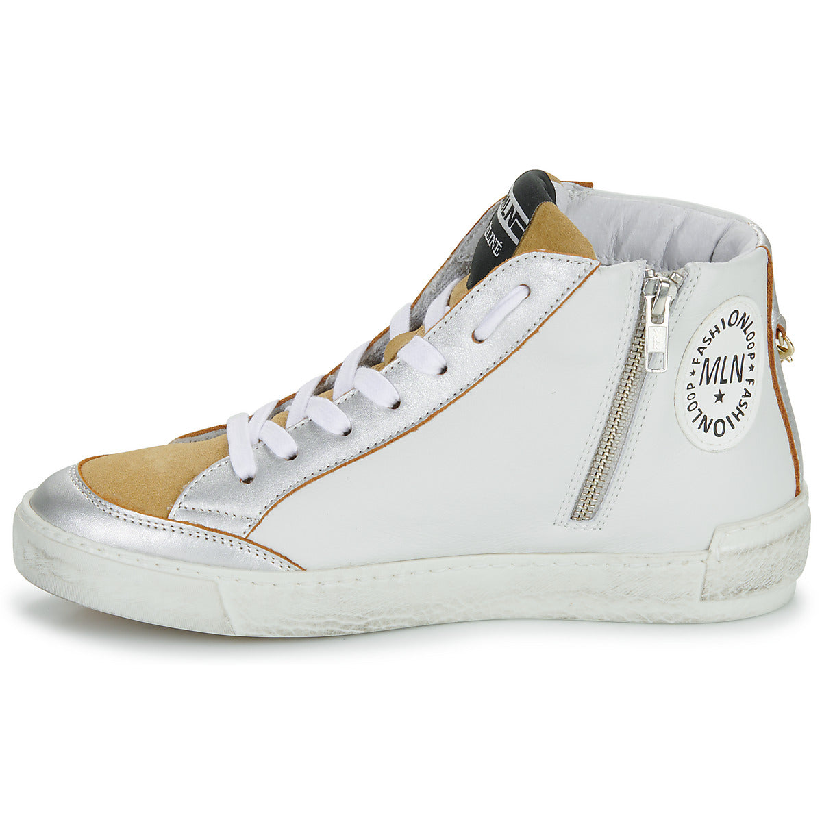Sneakers alte Donna Meline NKC1151-CAT1-P9109 Bianco