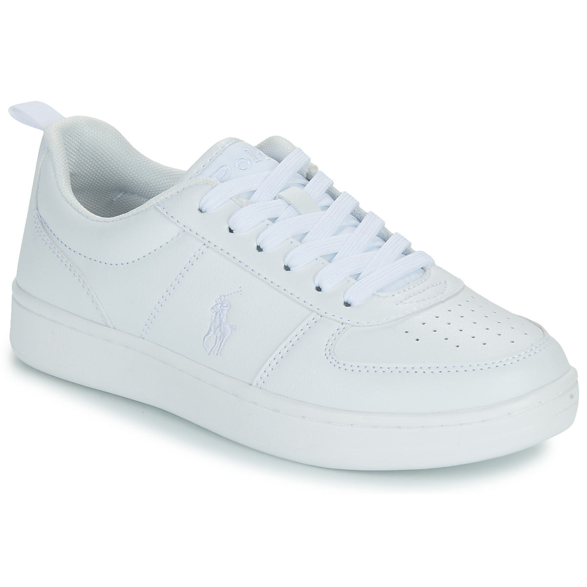 Scarpe bambini ragazza Polo Ralph Lauren POLO COURT II Bianco