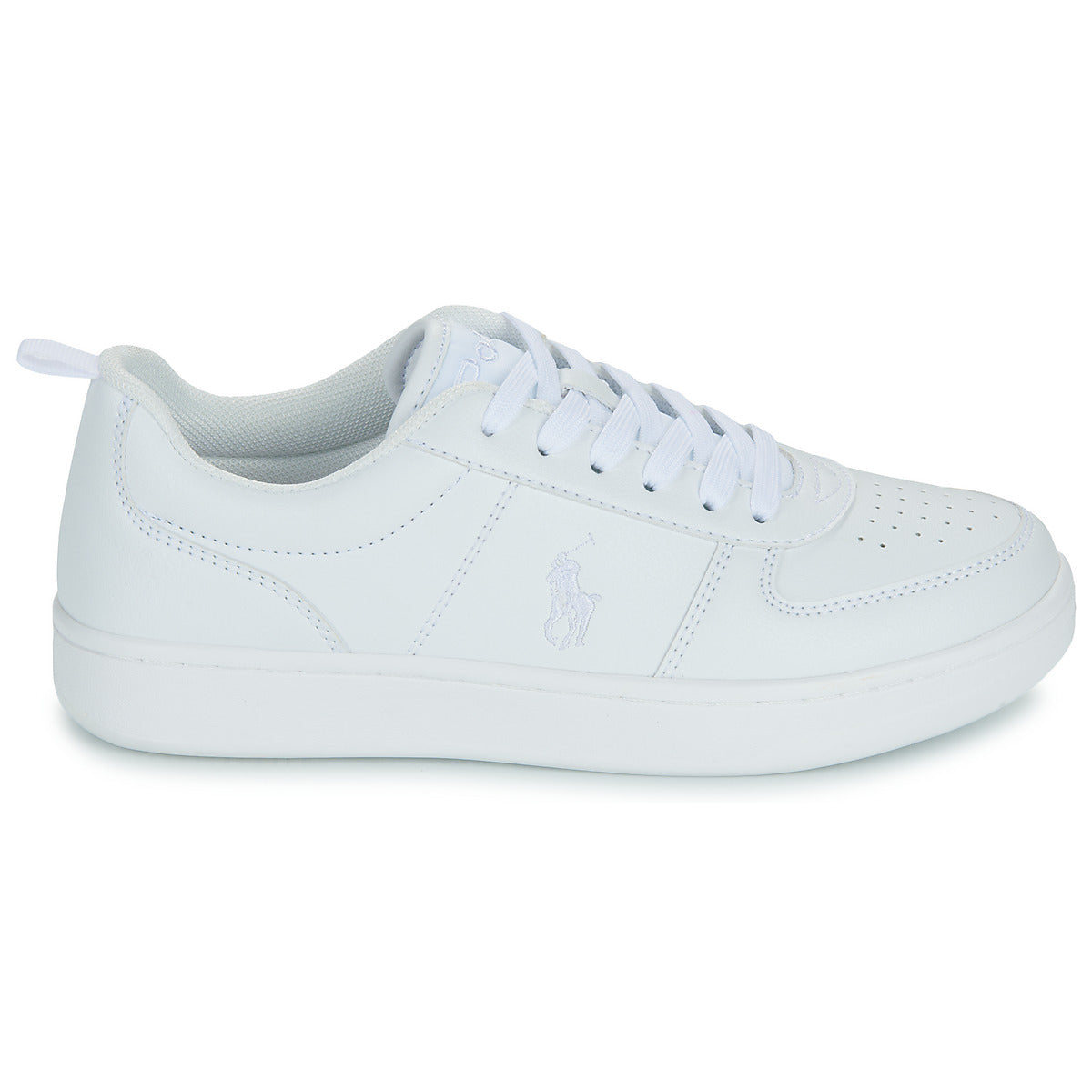 Scarpe bambini ragazza Polo Ralph Lauren POLO COURT II Bianco