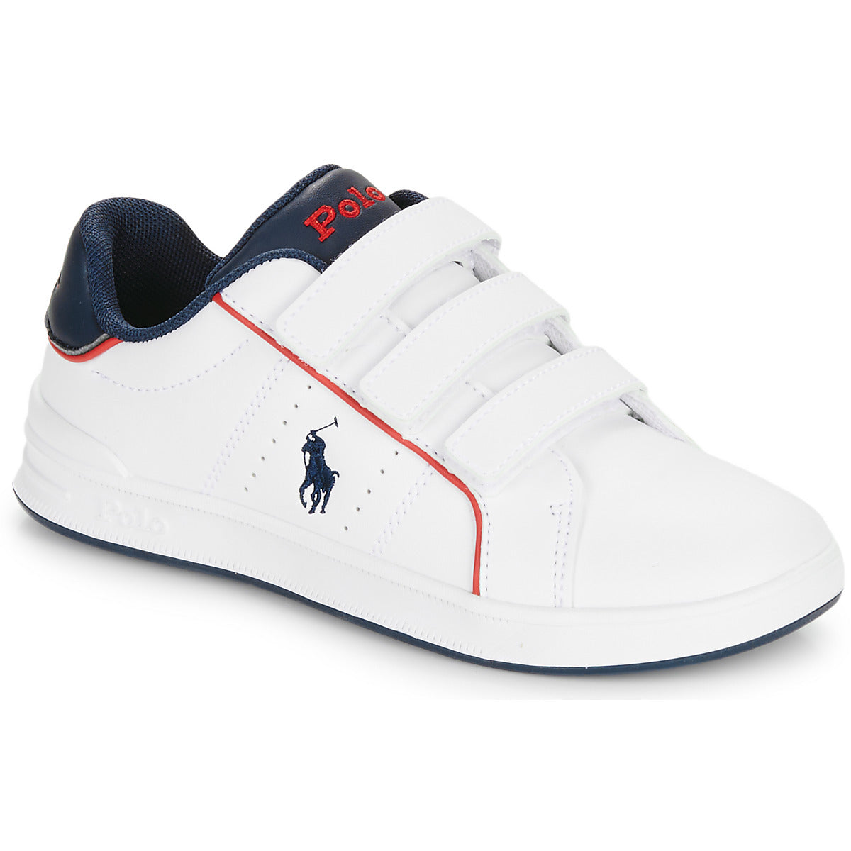 Scarpe bambini ragazzo Polo Ralph Lauren  HERITAGE COURT III EZ  Bianco