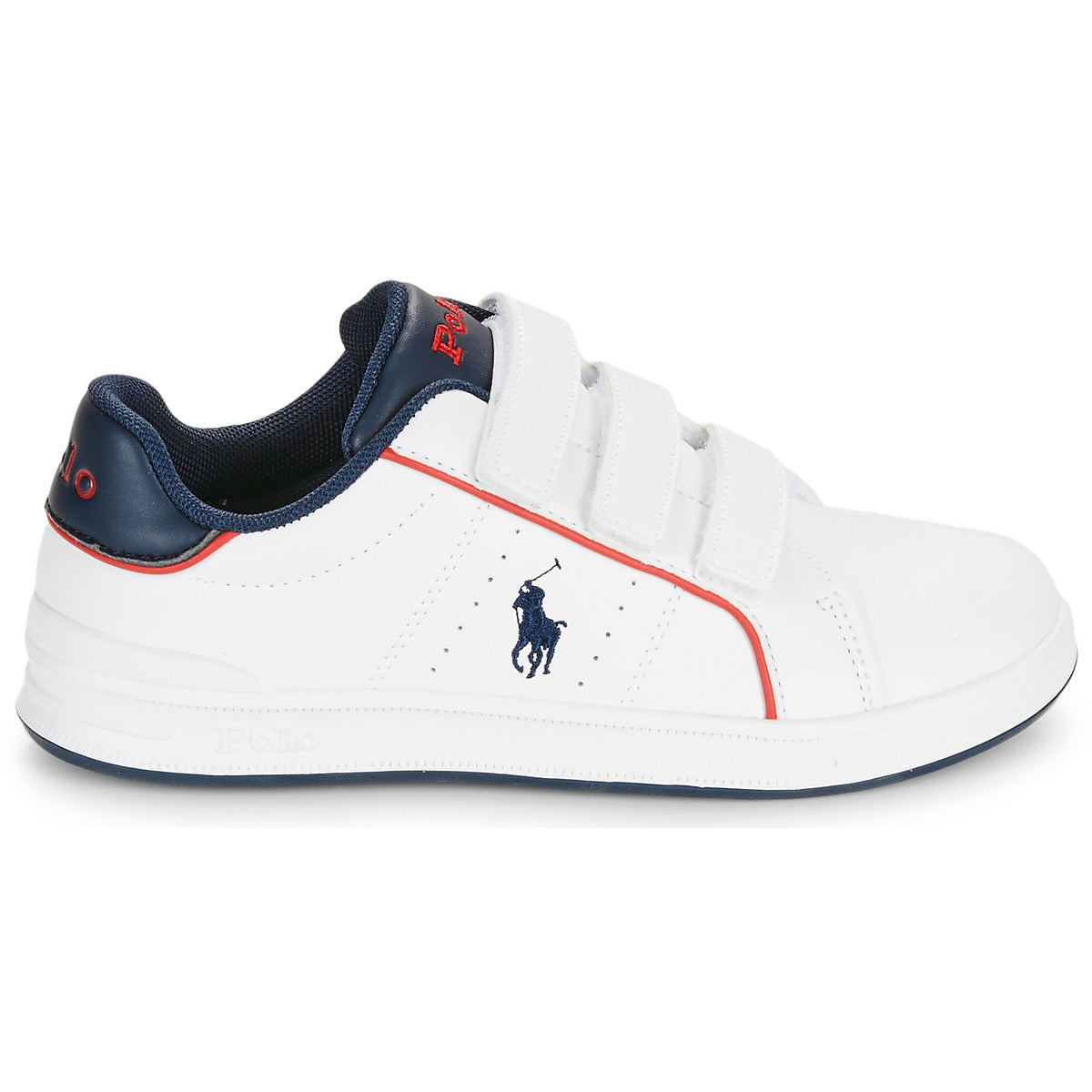 Scarpe bambini ragazza Polo Ralph Lauren HERITAGE COURT III EZ Bianco