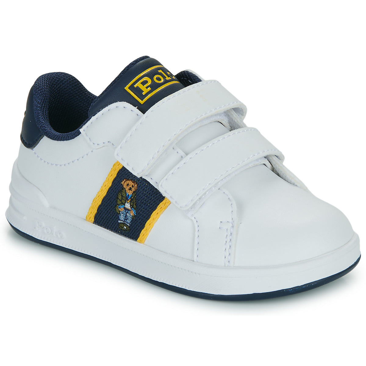 Scarpe bambini ragazzo Polo Ralph Lauren  HERITAGE COURT BEAR EZ  Bianco