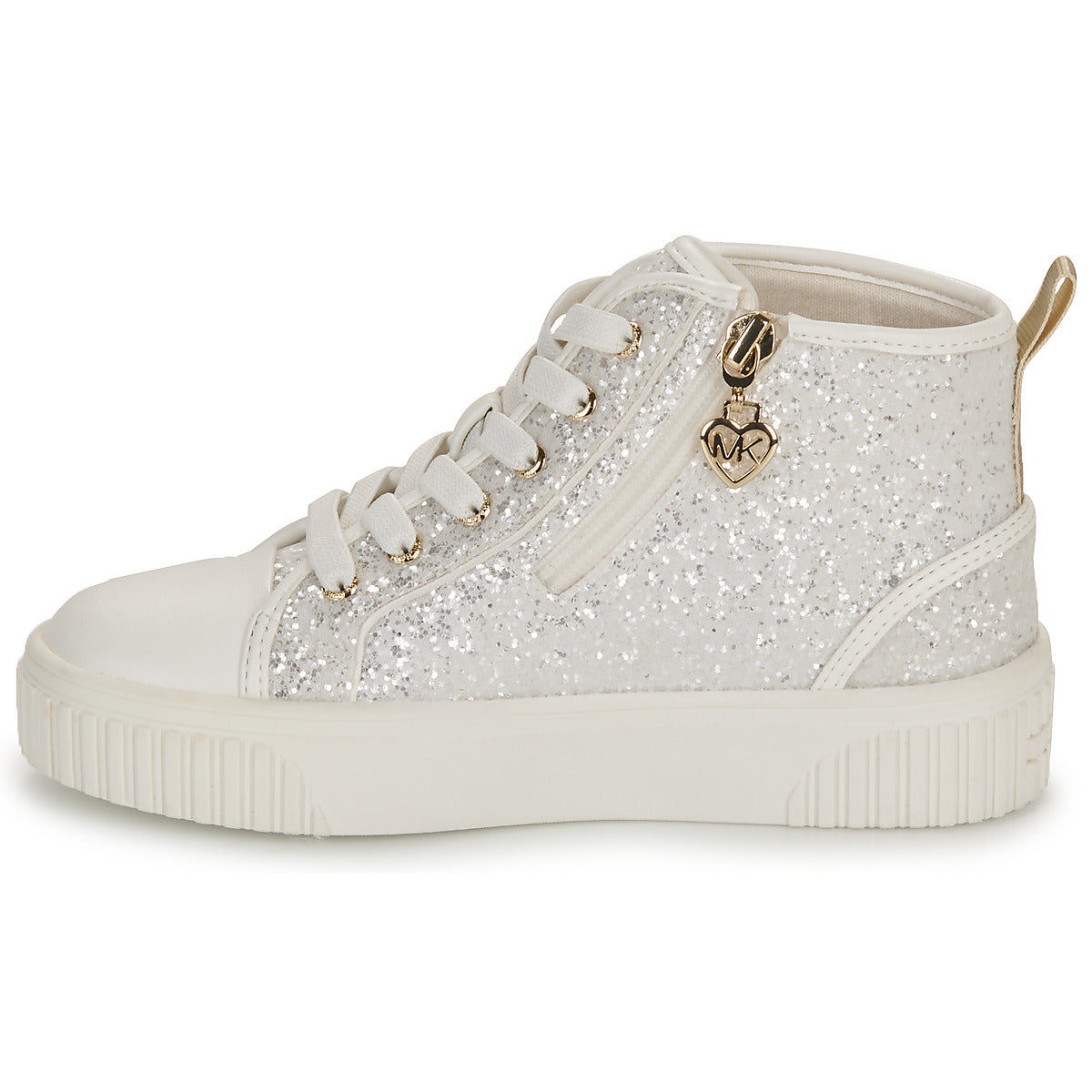 Scarpe bambini ragazza MICHAEL Michael Kors  SKATE SPLIT 3 GLITTER  Bianco