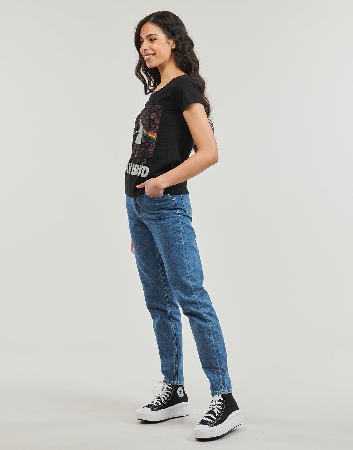 T-shirt Donna Moony Mood LUNA Nero