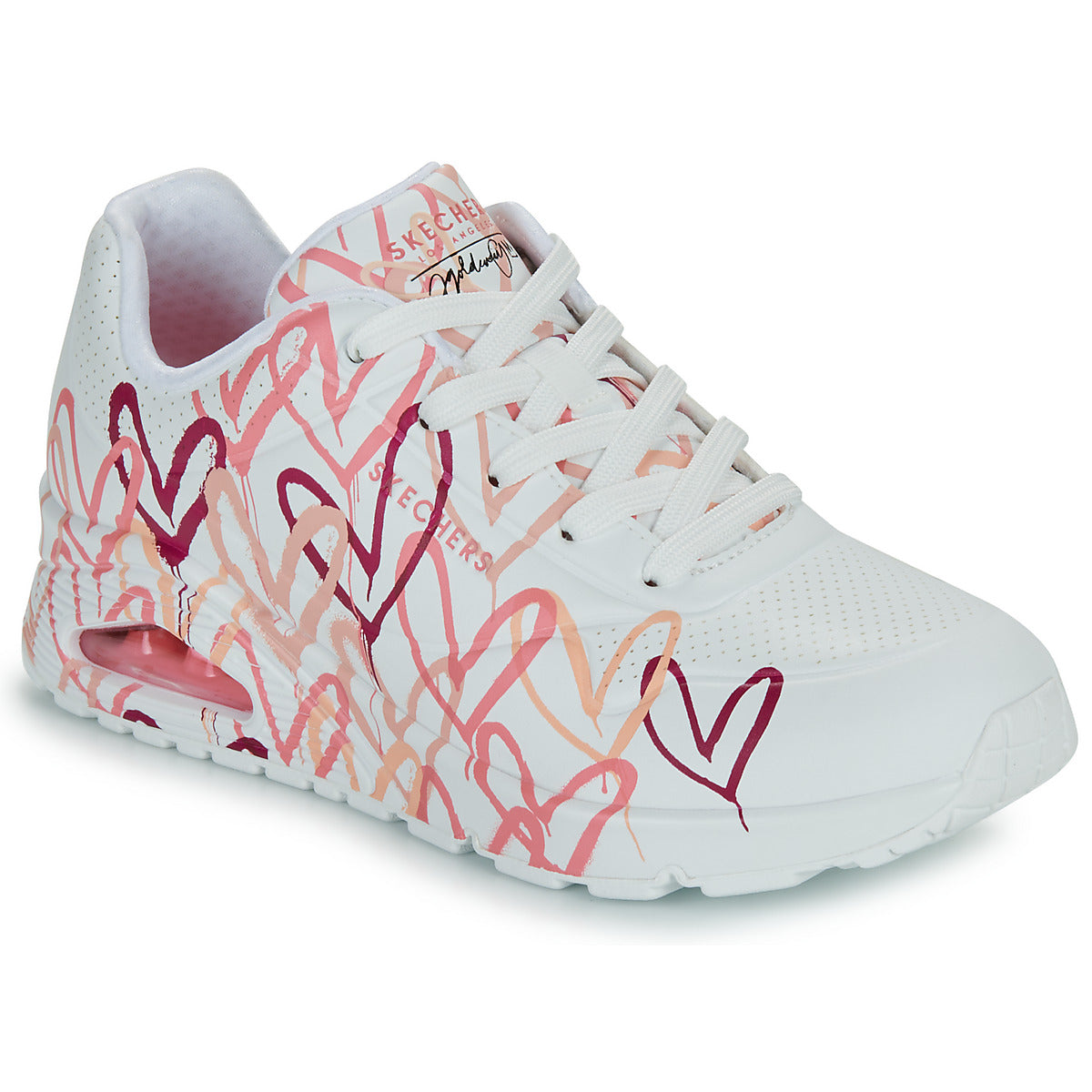 Sneakers basse Donna Skechers  UNO GOLDCROWN - SPREAD THE LOVE  Bianco