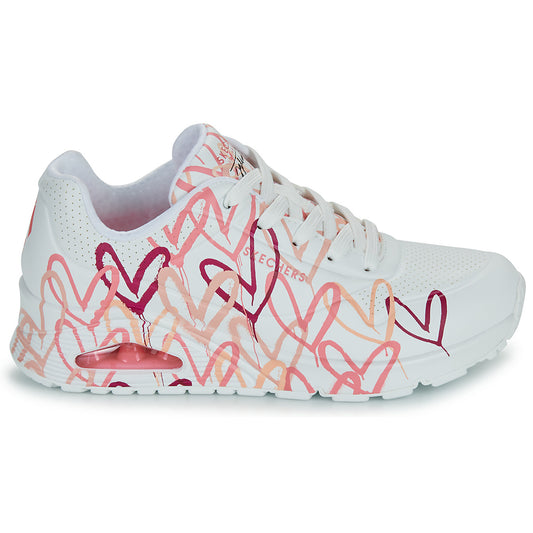 Sneakers basse Donna Skechers  UNO GOLDCROWN - SPREAD THE LOVE  Bianco