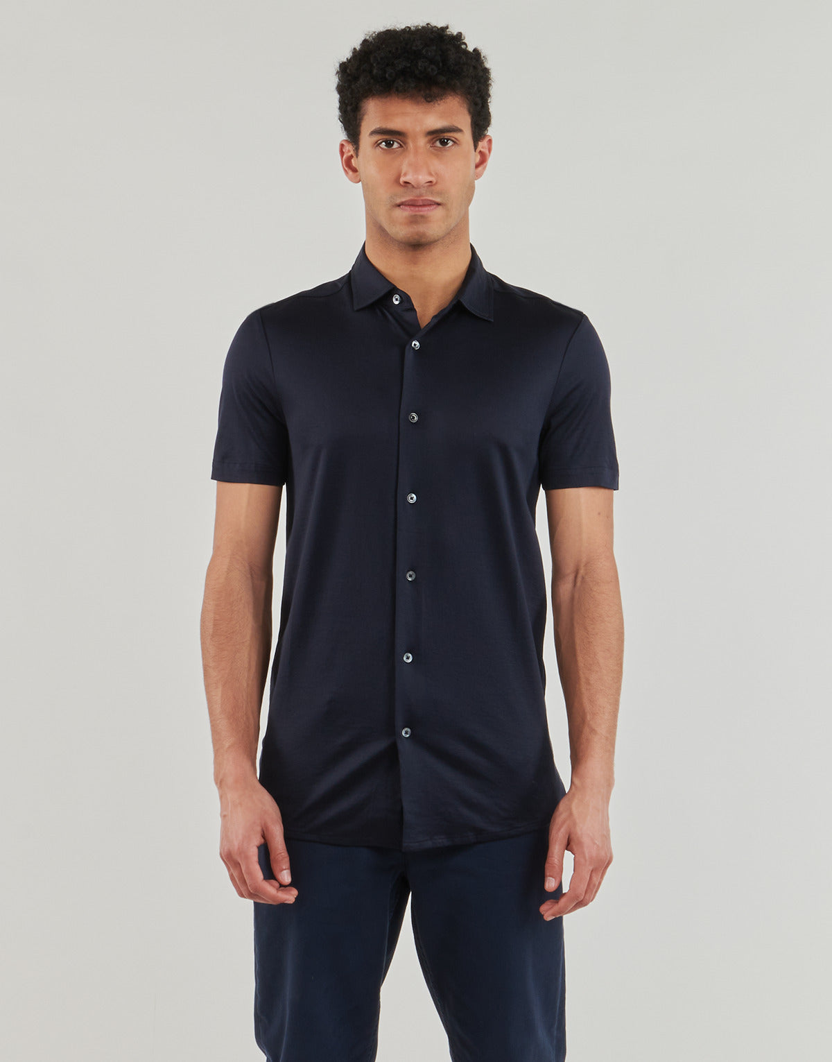 Camicia a maniche corte Uomo Emporio Armani  CAMICIA 8N1CG0  Marine