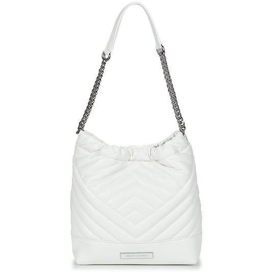 Borsa a spalla Donna Armani Exchange  BUCKET S  Bianco