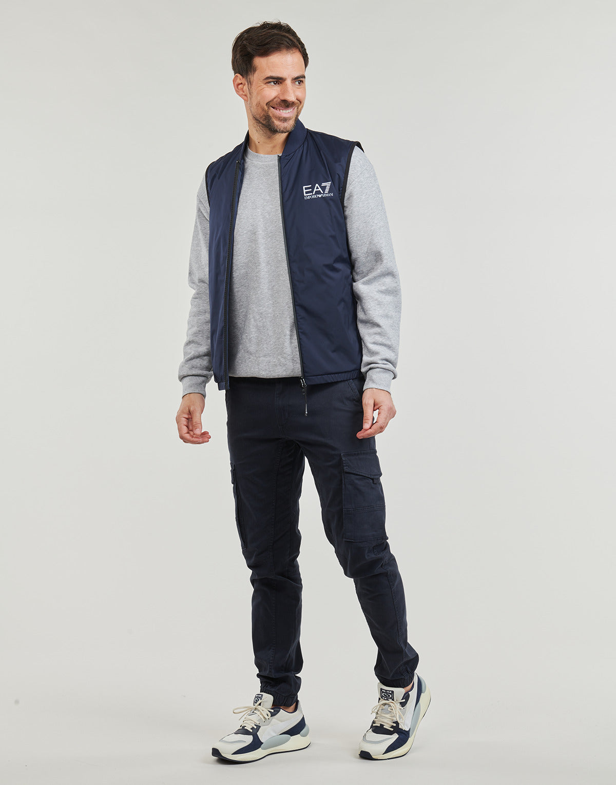 Piumino Uomo Emporio Armani EA7  BOMBER VEST  Blu